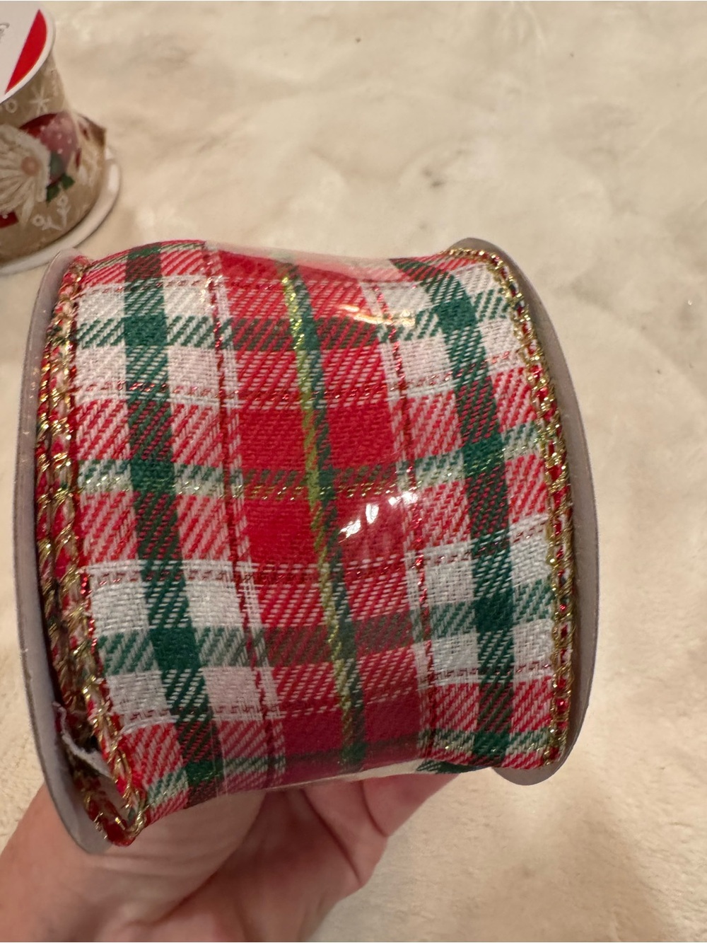 NEW 4 Rolls of Wired Christmas Ribbon - Picture 9 of 9